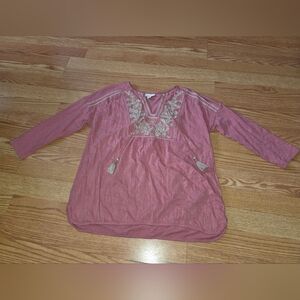 J. Jill Pink Embroidered Women's Top